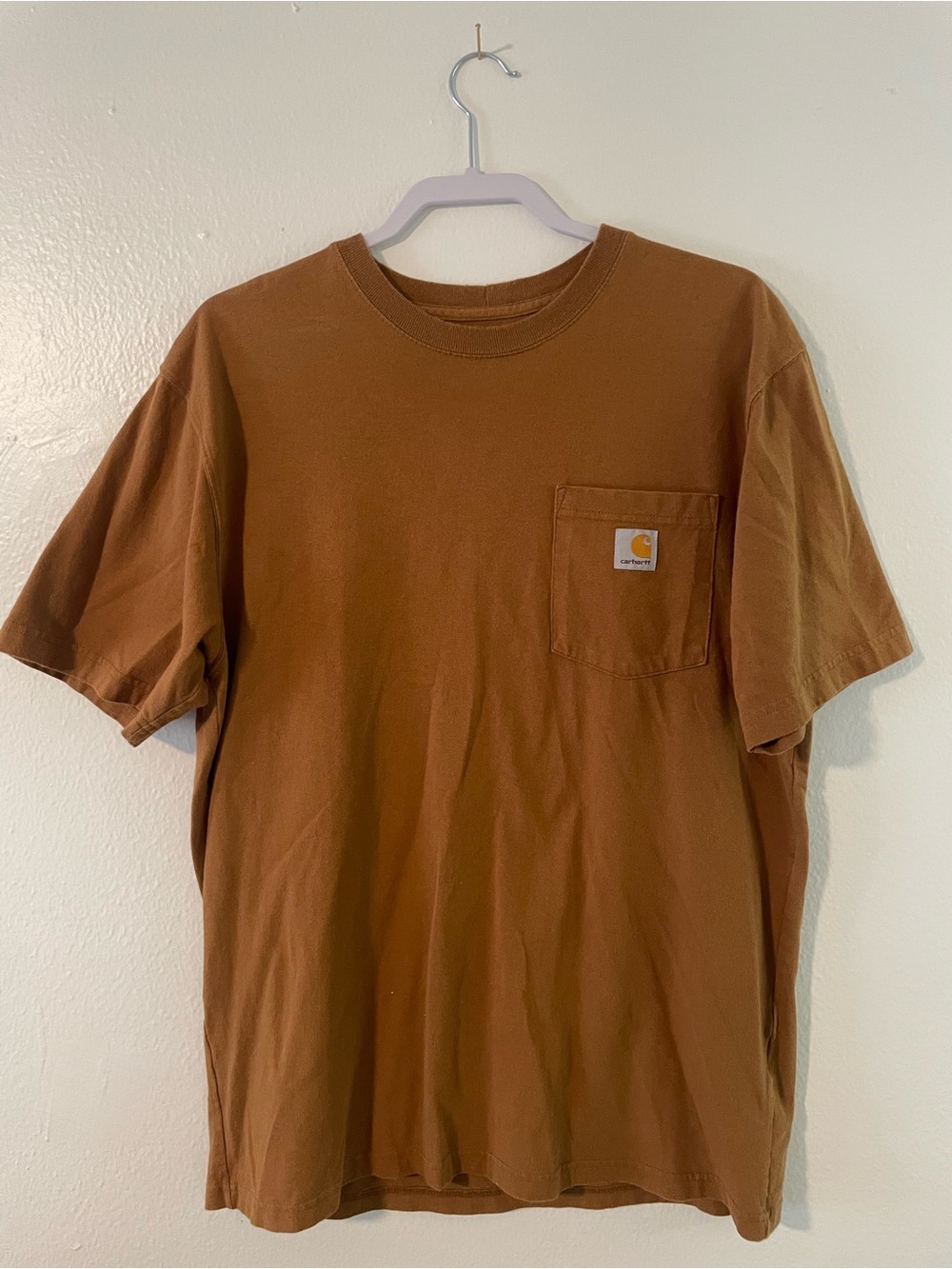 Carhartt Men’s Rust-Brown Short Sleeve Pocket Tee